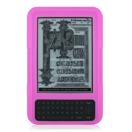 Silicone Skin Case Cover for Amazon Kindle 3g Wireless Reading Device Wi-Fi with screen protector and lcd cleaner (More Colors Available)