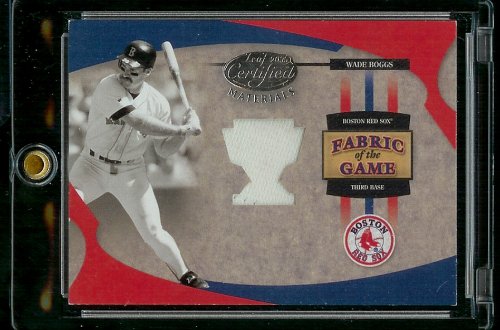 2005 Leaf Certified Fabric of the Game Wade Boggs Jersey 20/25 Boston Red Sox Baseball Card - Mint Condition - Shipped In Protective Display Case!
