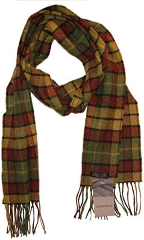 Irish Wool Scarf, Soft Lambswool, Traditional Plaid Design, Imported from Ireland