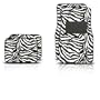 A Set of 4 Universal Fit Animal Print Carpet Floor Mats for Cars / Truck - Zebra White Tiger