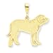 14k Gold Mastiff Pendant