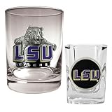NCAA Louisiana State Fightin Tigers Rocks Glass & Shot Glass Set