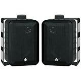 Bic America Rtrv44-2 Indoor/Outdoor 3-Way Speakers (Black)