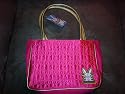 It's Happy Bunny Pink Embroidered handbag purse