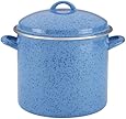 Paula Deen Signature Enamel on Steel 12-Quart Stockpot, Blueberry Speckle