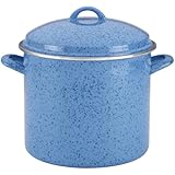 Paula Deen Signature Enamel on Steel 12-Quart Stockpot, Blueberry Speckle