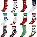 Ayliss Women Christmas Socks Warm Winter Novelty Crew Socks Colorful Fancy Funny Holiday Slipper Socks Casual Christmas