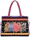 Laurel Burch Medium Tote Zipper Top, Feline Family Portrait