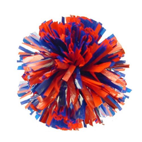 6" Plastic 2-Color Pom w/ Spirit Handle