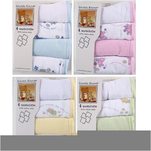 4-Pack Washcloths in Green