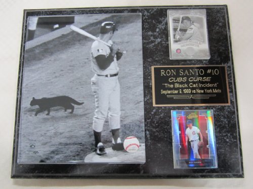 Ron Santo BLACK CAT SPECIAL EDITION 2 Card Collector Plaque
