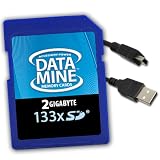 DataMINE HIGH SPEED 2GB 133x SD Memory Card Featuring DataSafe Technology - for Sony Reader PRS-700, PRS-600 , PRS-900, PRS-500, PRS-505 **Includes MINI-USB