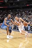 Washington Wizards v New Jersey Nets: Jordan Farmar and Gilbert Arenas Photographic Poster Print by David Dow, 24x36