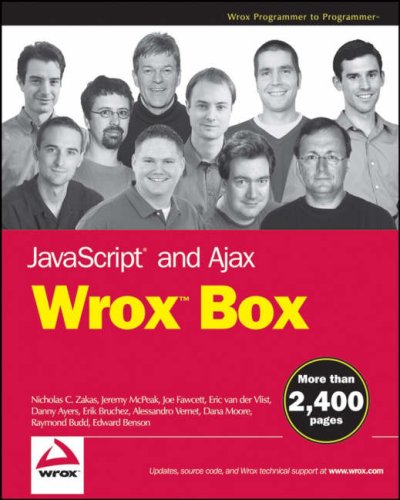Image of: JavaScript and Ajax Wrox Box: Professional JavaScript for Web Developers, Professional Ajax, Pro Web 2.0, Pro Rich Internet Applications