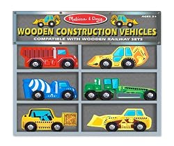 Melissa & Doug Wooden Construction Vehicles Set