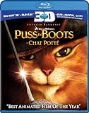 Puss in Boots (DVD + 3D+2D Blu-ray + Digital Combo) (Bilingual/Bilingue)