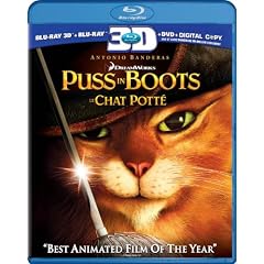 Puss in Boots (DVD + 3D+2D Blu-ray + Digital Combo) (Bilingual/Bilingue)