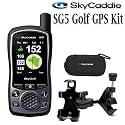 SkyCaddie SG5 Golf GPS with FREE $70 Accessory Bundle Including SkyCaddie Carry Case and Temporary Cart Mount