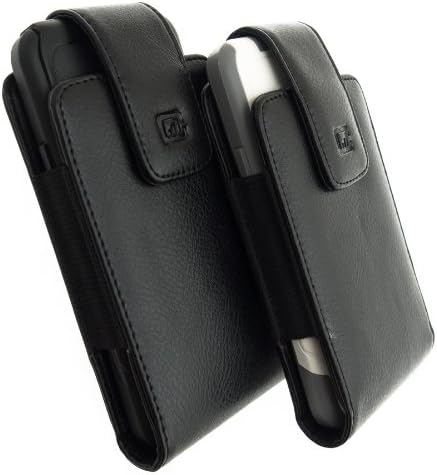 CASE123 MPS XXL Premium Large Oversized Genuine Leather Swivel Belt Clip Holster for HTC One M7 (Holster Only)