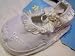 Baby Girl New Born, White Fabric, Cute Soft Booties Shoes