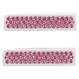 Wize & Ope Unisex SL-0141 Pink Strass on White Plastic and Swaroski Cristal Exchangeable Slides