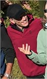 Initial T Microfleece Quarter-Zip Pullover In Cactus And Merlot
