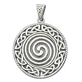 Celtic Spiral Pendant Sterling Silver