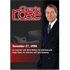 Charlie Rose with Mark Mobius; Roger Ebert; Julia Sweeney (November 27, 1996)