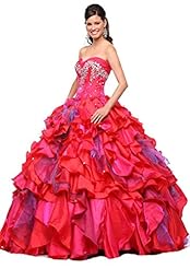 Lace Tiered  Sweetheart   Ball Gown Quinceanera Dress  With Ruffles