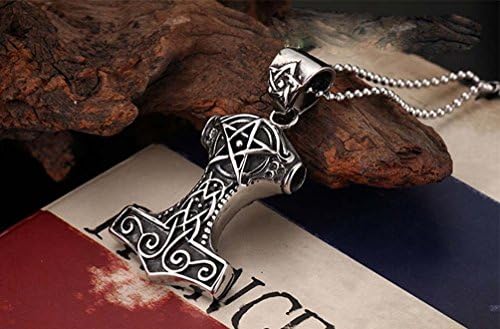Clara Jewel Men's Punk Vintage Stainless Steel Gothic Quake Pendant Necklace For Men For Boys