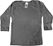 Infant Baby Rib Long Sleeve Lap Tee, Asphalt, 6-12
