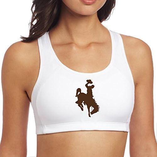 Jonesseller Women's Particular Wyoming Cowboys Sports Bra White L