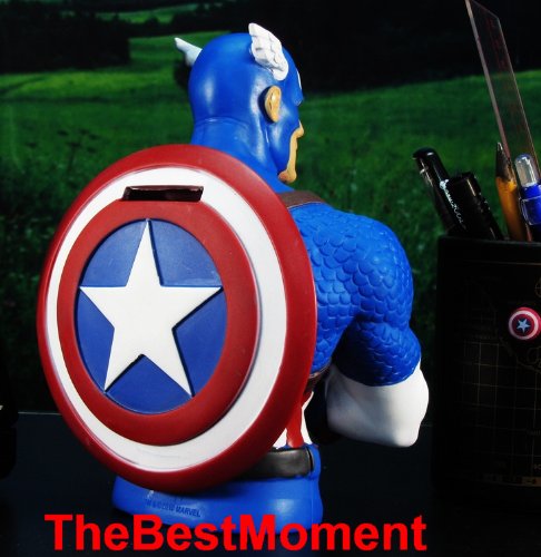 A170 Marvel Superhero Captain America Dc Comics Action Figure Avenger Diorama Model Coin Piggy Bank (Original From The Best 
