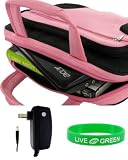 51TYV%2Bj2FrL. SL160  Acer Aspire One AO751h 1153 11.6 Inch Deluxe Netbook Carrying Case and AC Power Adapter Wall Charger   Pink