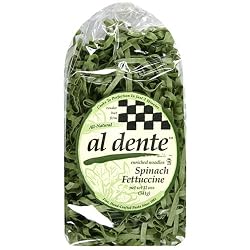 Al Dente Spinach Fettuccine, 12-Ounce Bag (Pack of 6)