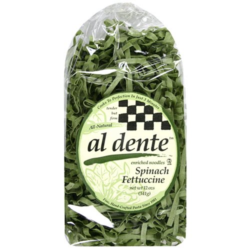 Al Dente Spinach Fettuccine, 12-Ounce Bag (Pack of 6)
