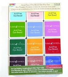 Romance Dye-Based Mini Ink Pad Set - 12PK