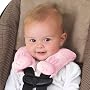 Kiddopotamus Cushystraps Super Soft Strap Covers, Pink Bunnies