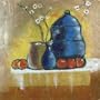 'Blue Vase and Apples'