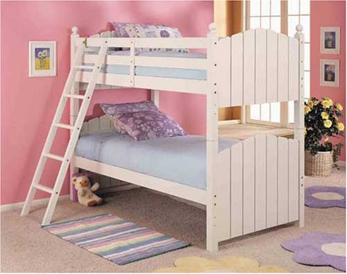 Cape Cod Satin White 3 In 1 Twin/Twin Bunk Bed