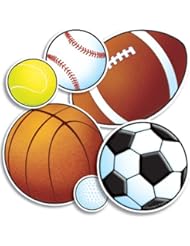 Office Product: Scholastic TF3283 Sport Balls Accent Punch-Outs - Scholastic Corporation