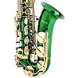 Cecilio Green Lacquer w/ Gold Accents Alto Saxophone w/ Carrying Case and Accessories