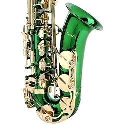 Cecilio Green Lacquer w/ Gold Accents Alto Saxophone w/ Carrying Case and Accessories