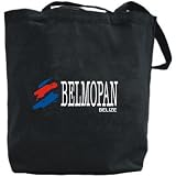 Canvas Tote Bag Black  Brush Belmopan  Belize Capital
