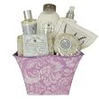 Lavender Flower Soothing Spa Gift Basket with Sachet, Soap, Body Cr&egrave;me, Gel and Bubble Bath