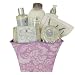 Lavender Flower Soothing Spa Gift Basket with Sachet, Soap, Body Cr&egrave;me, Gel and Bubble Bath