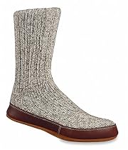 ACORN Unisex Slipper Sock, Grey Rag Wool, L