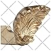 Kirsch Buckingham Shell Scarfholder:Gold Leaf