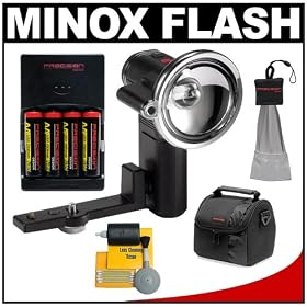 Click here to buy Minox Classic Camera Flash with (4) Batteries & Charger + Case + Accessory Kit for... by Minox.