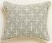 Silver/Gray Cross Pattern Needlepoint Pillow Elegant Two-Tone Weaved Trim Free Shipping!